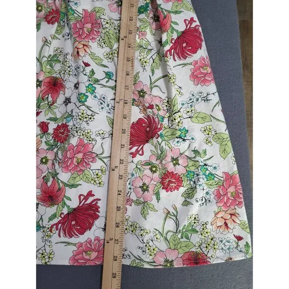 Old Navy Women's Sz 8 Strapless Floral A-Line Dress Garden Feminine Spring - Picture 6 of 11